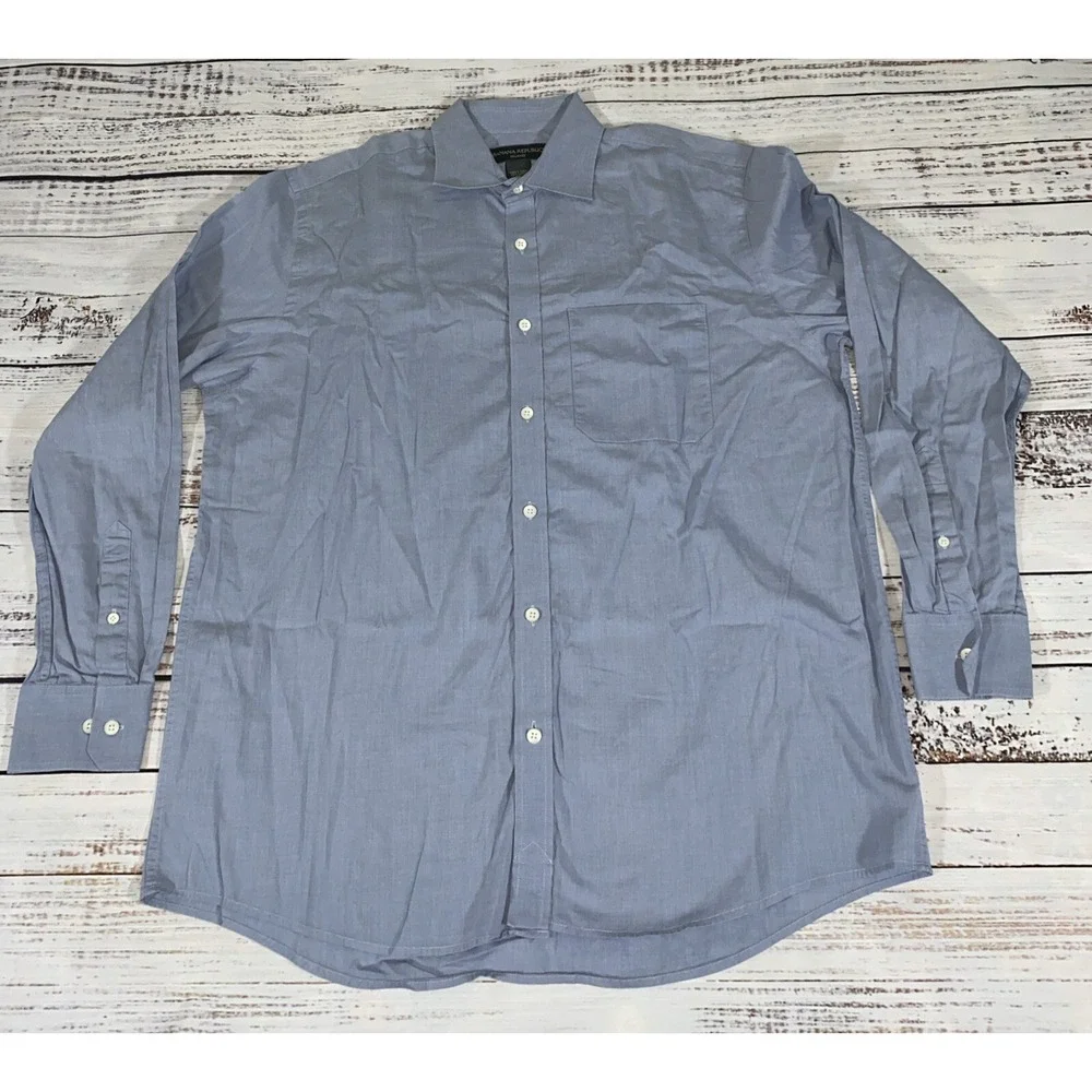 Banana Republic Mens Blue Shirt  L Button Up Relaxed Fit